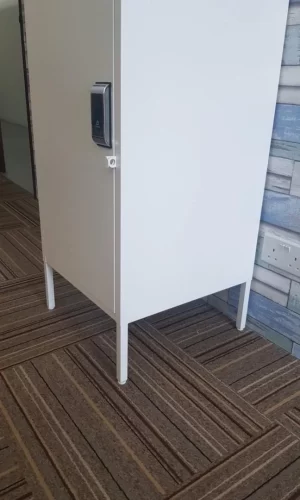 metal cabinet with digital pin or card lock